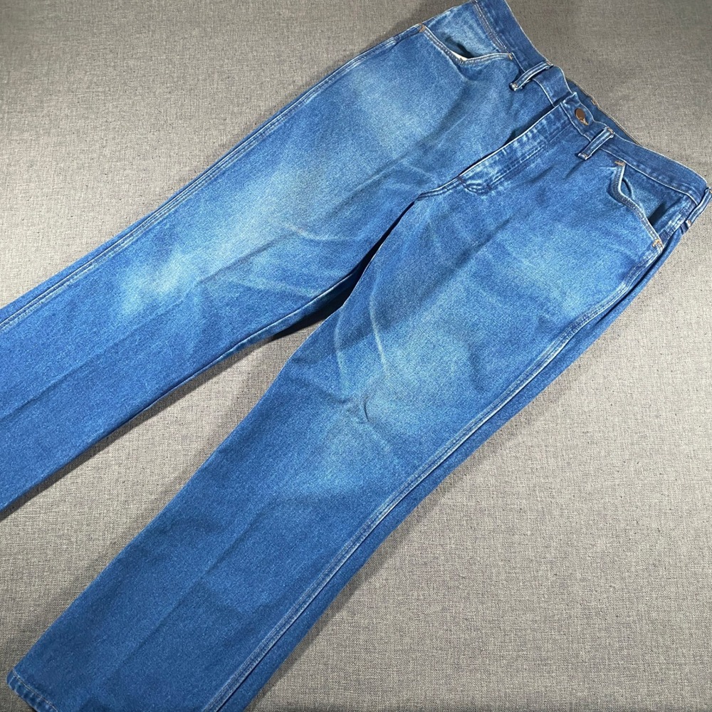 Vintage Wrangler 945PW Jeans Mens 38x32 Blue Made in USA Western‎ Bootcut Denim